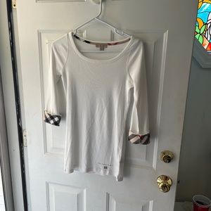 Womens Burberry Britt 3/4 cuff sleeve  shirt